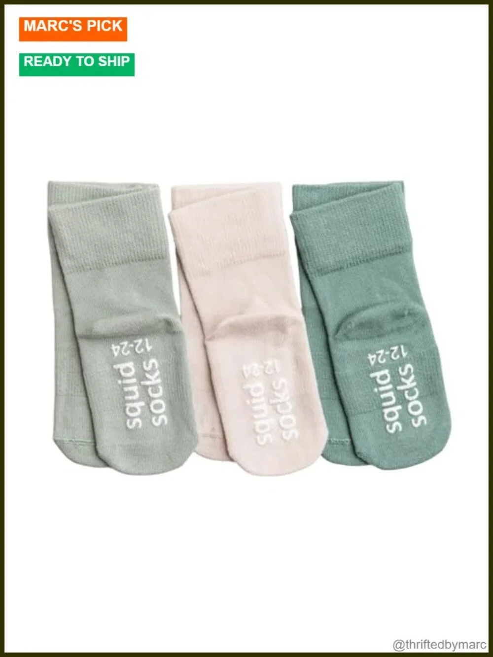 Baby Crew Socks with Silicone Grips - 3 Pack Viscose from Bamboo